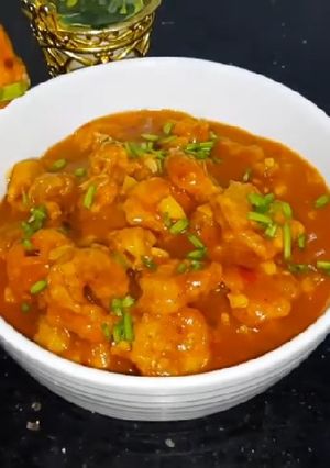 A picture of Prawns manchurian.