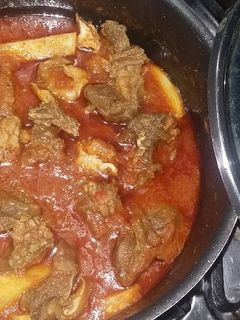صورة لوصفة لحمه راس بالبطاطس