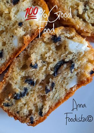 Une photo de Cake salé olives noires et feta