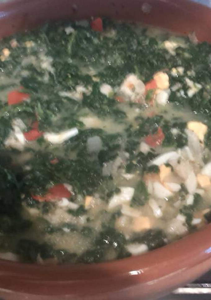 Una foto de Espinacas con bacalao