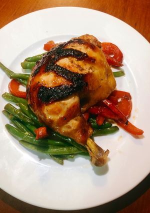 Hình của món Gà nướng mật ong 🍗 🫑 🍯.
