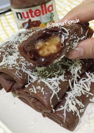 Foto resep Dadar Gulung Coklat Pisang Nutella