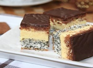 O poză a rețetei Prajitura cu mac si nutella.