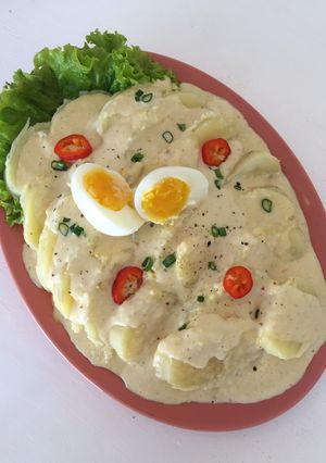 Una foto de Papas a la huancaina