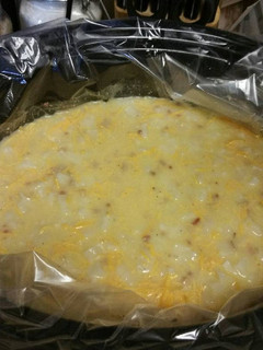 A picture of Crock pot potato soup.
