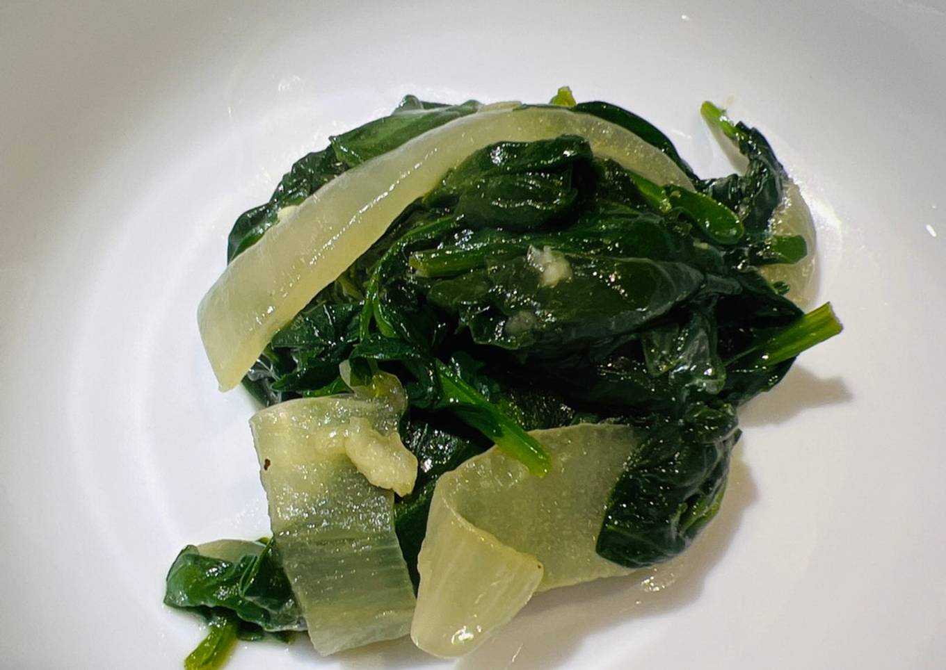 Sautéed Onion 🧅 Spinach