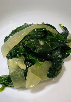 A picture of Sautéed Onion 🧅 Spinach.