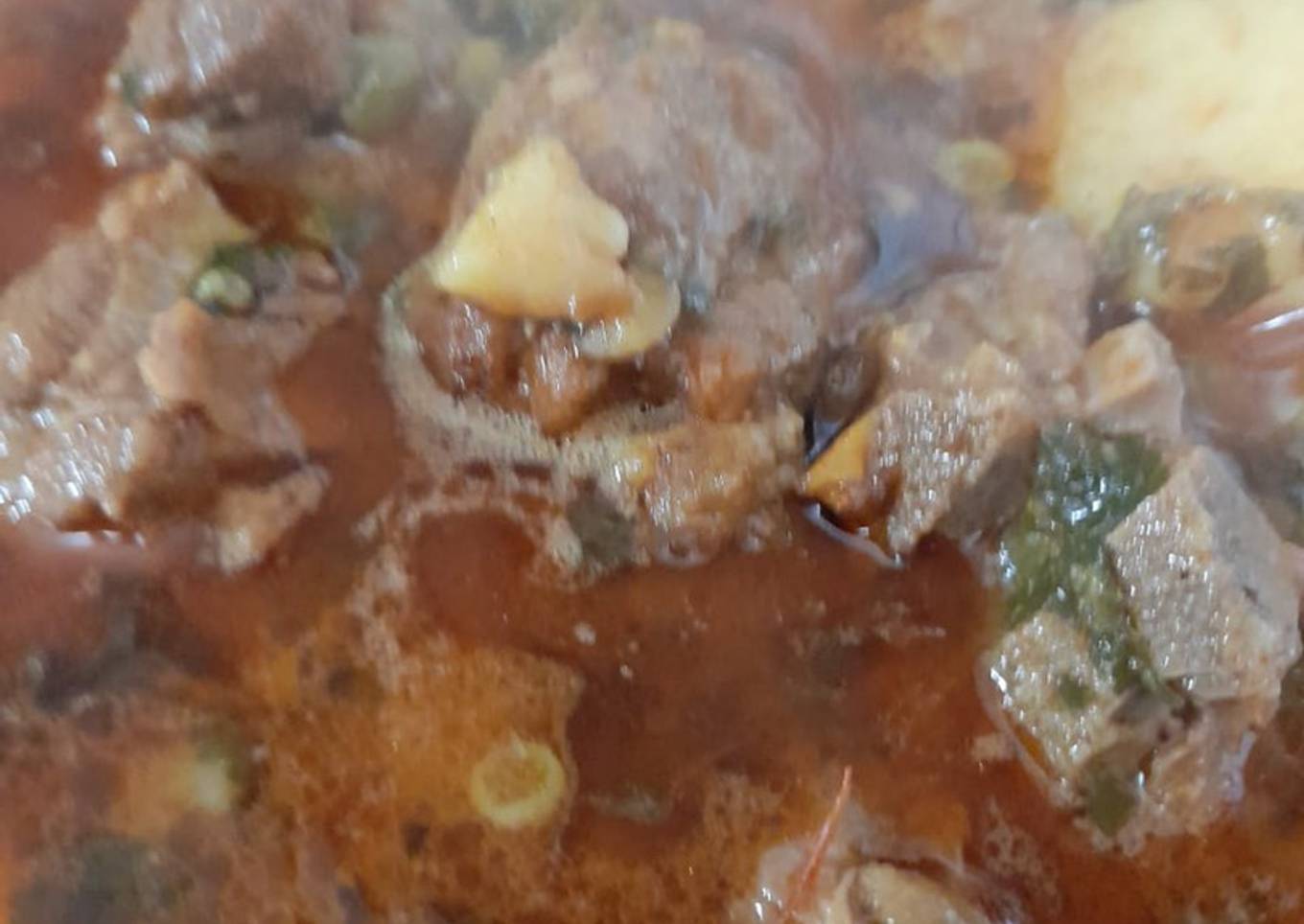 Potato matar gosht