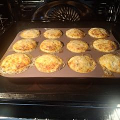 A picture of Tuna/salmon cupcakes.