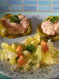 Chaud froid de poivrons farcis