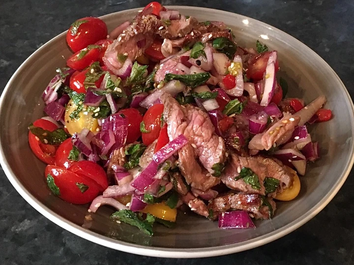 Easy Way Make Recipe Thai beef salad (Nam tok - น้ำตกเนื้อ) that is Delicious, Addictive}