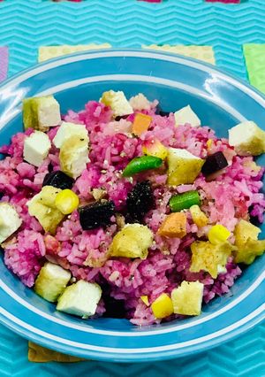 Hình của món Cơm Chiên Sakura (Cơm Chiên Màu Củ Dền - Món Chay).