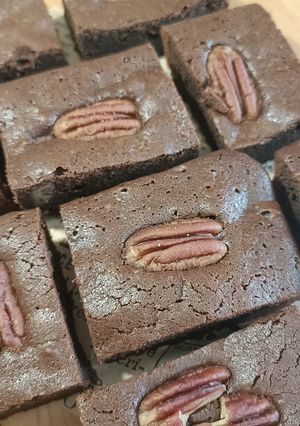Une photo de 🐼Brownie au chocolat et noix de pécan