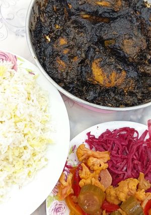 عکسی از دستور سبزی ماهی