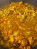 Applesauce and Pork Meatballs Soup