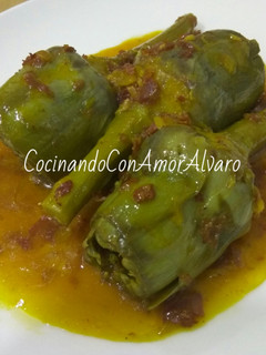 Una foto de Alcachofas estofadas con jamón
