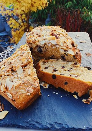 Une photo de Cake amandes pépites de chocolat