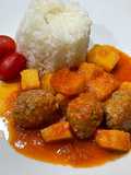 كفتة مع البطاطا بالصلصة والرز الابيض بالسمن البلدي🧆🍛👌😋