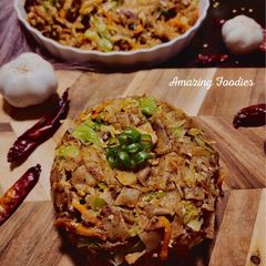 A picture of Sri Lankan Chicken kottu.