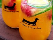 A picture of peach sangria