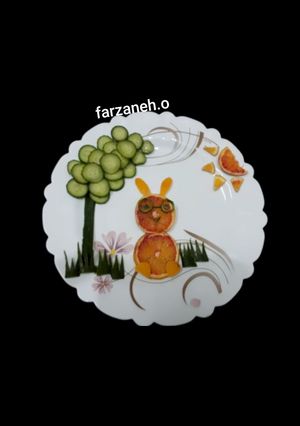 عکسی از دستور بشقاب کودک (خرگوش🐇)