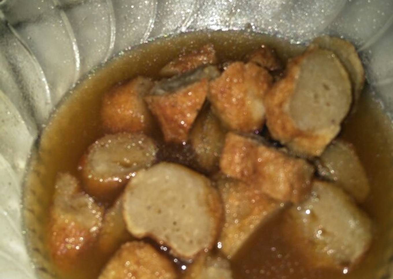Mpek Mpek udang rebon kuah cuko