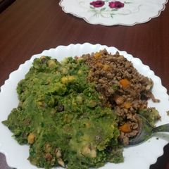 A picture of Green grams mukimo.