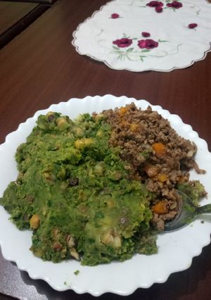 A picture of Green grams mukimo.