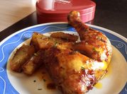 Una foto de pollo asado a la inglesa