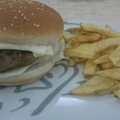 A picture of Homemade burger.