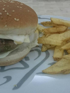 A picture of Homemade burger.