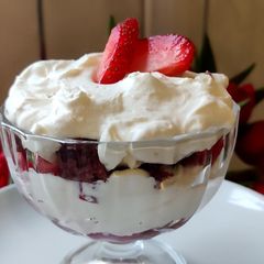 Keto deconstructed strawberries and cream cake A picture of Keto deconstructed strawberries and cream cake.