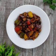 A picture of Garlic Pepper Fry Mushroom.
