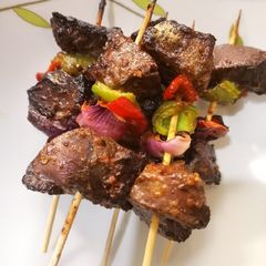 A picture of Liver kebab.