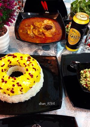 عکسی از دستور خورش مرغ و آلو