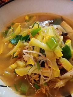 A picture of Mung bean sprouts summer soup 豆芽汤.