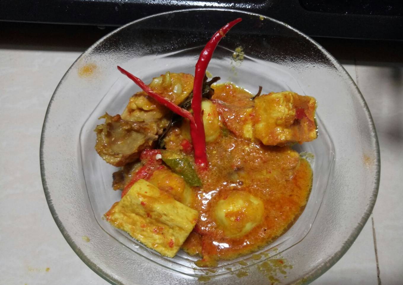 Ayam rica telur tahu