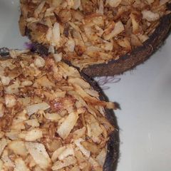 A picture of Toasted coconut flakes.