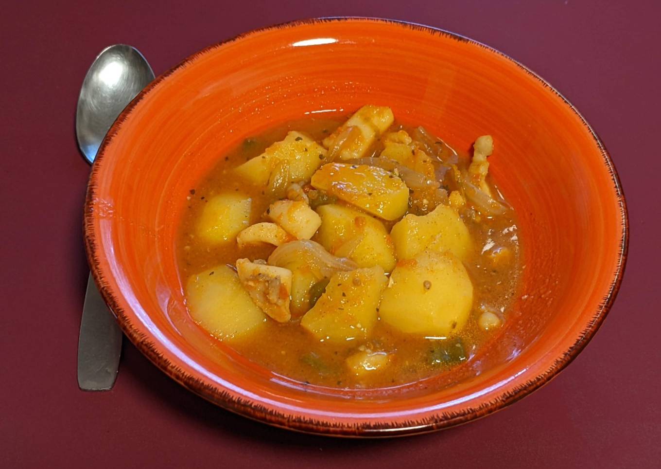 Patatas con sepia y especias Ras el Hanout