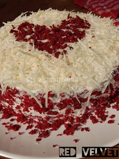 Foto resep Red velvet cake kukus simple