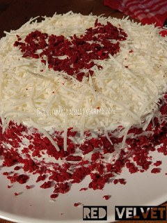 Foto resep Red velvet cake kukus simple
