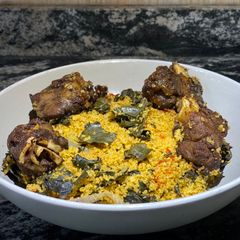 A picture of Dambun cous cous.