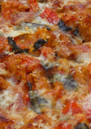 A picture of Tomato, Basil, & Sourdough Bake.
