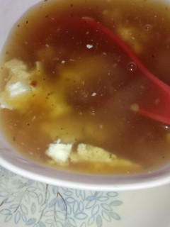 A picture of Hot and sour Paneer soup.