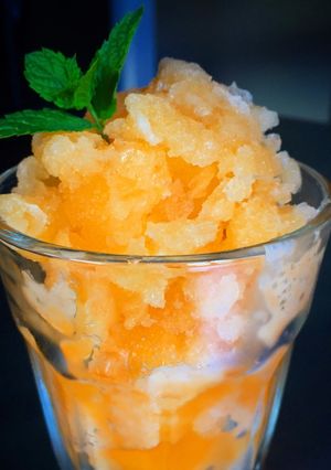 A picture of Cantaloupe Granita.