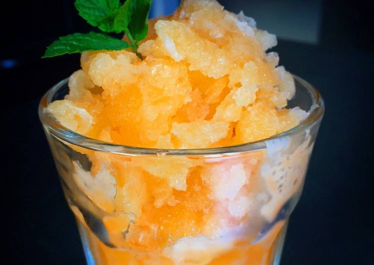 Steps to Prepare Quick Cantaloupe Granita