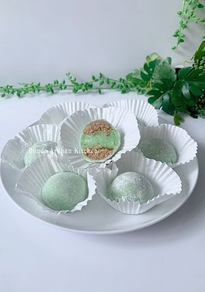 Foto resep Mochi Pandan Isi Kacang