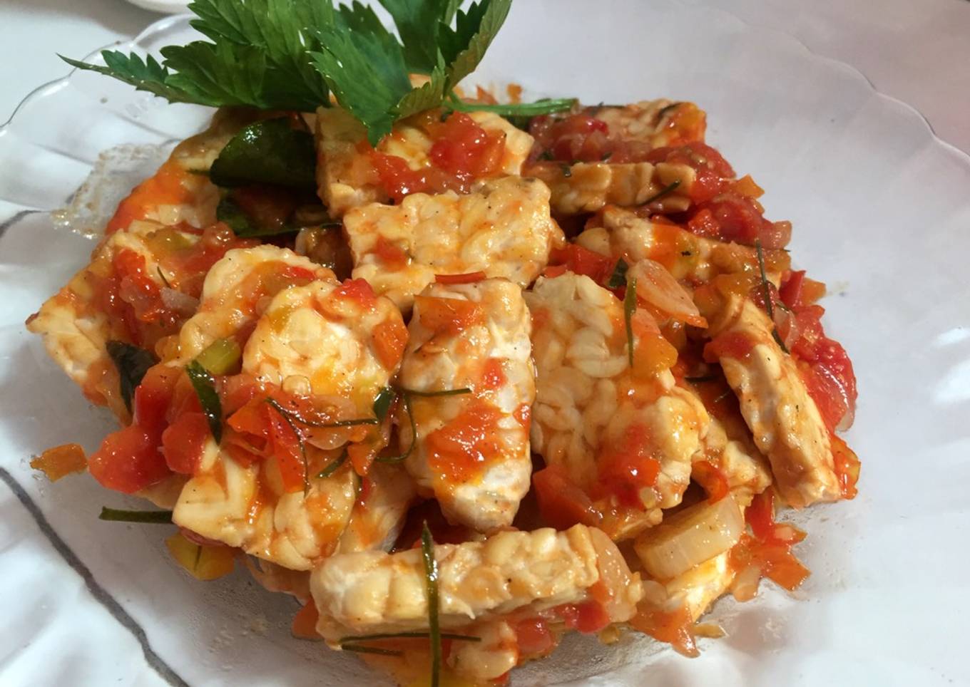 Tempe Kukus Sambal Balado