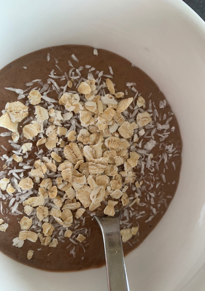 Una foto de Snack rápido de plátano y cacao