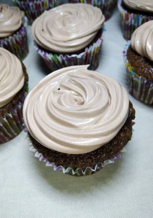 A picture of Chocolate Cream cheese CupCakes.